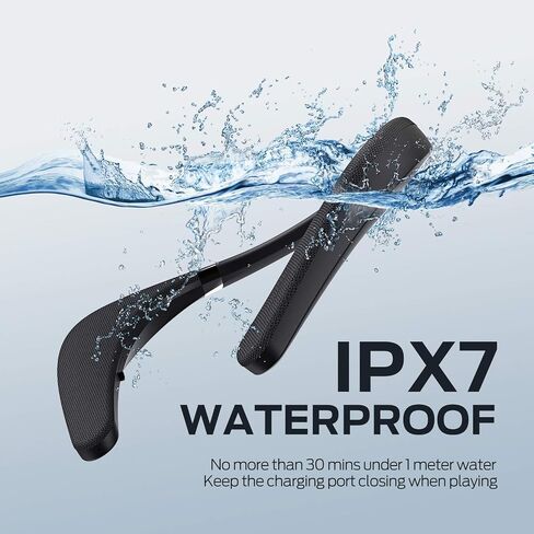Monster Boomerang Neckband Bluetooth Speaker - Wireless Wearable Speaker with 12H Playtime, IPX7 Waterproof, True 3D Stereo Sound for Home, Sport, Outdoor - Black in Kuwait