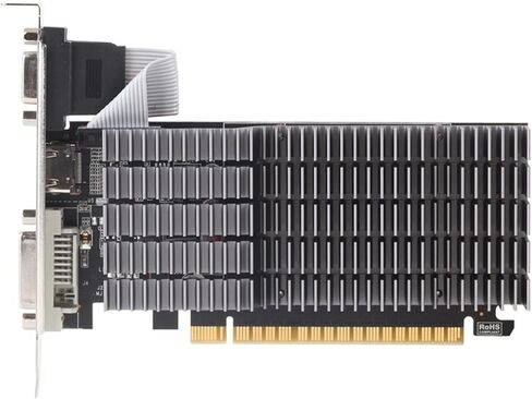 maxsun GEFORCE GT 710 2GB Low Profile Ready Small Form Factor Video Graphics Card GPU Support DirectX12 OpenGL4.5, Low Consumption, VGA, DVI-D, HDMI, HDCP, Fanless Cooling in Kuwait