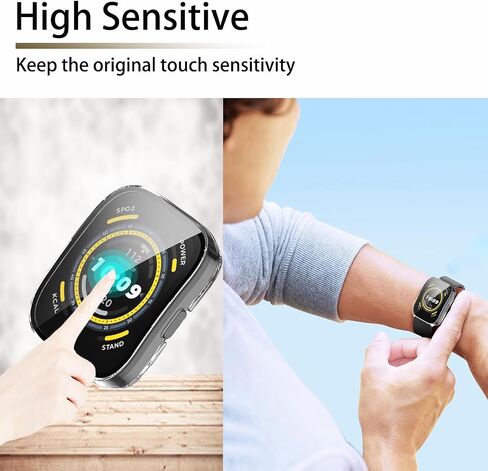 [5-Pack] Screen Protector Case with Tempered Glass Compitible with Amafit Bip 5 Smartwatch, Hard PC Case Screen Protector Cover Bumper Accessories for Women Men in Saudi Arabia