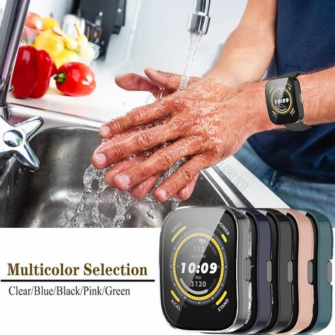 [5-Pack] Screen Protector Case with Tempered Glass Compitible with Amafit Bip 5 Smartwatch, Hard PC Case Screen Protector Cover Bumper Accessories for Women Men in Saudi Arabia