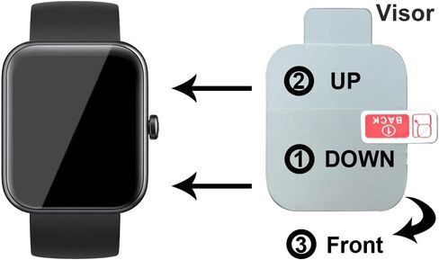 Fitted plastic films providing protection for electronic devices, Compatible with smartwatch AOLON CURVE 2.01", TPU, 6-pack, Full Coverage, Cratch Proof, Bubble Self-healing in Kuwait