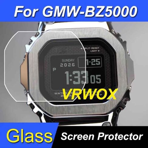[2-Pcs] Tempered Glass Screen Protector For GMW-BZ5000 Watch Screen Protector,2.5D Rounded Edges 9H Premium Real Anti Scratch,Anti-fingerprint Bubble-free in Saudi Arabia