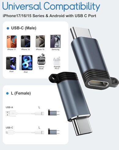 Lightning to USB C Adapter for Fast Charging & Data Sync [Not for Earbuds] in Kuwait