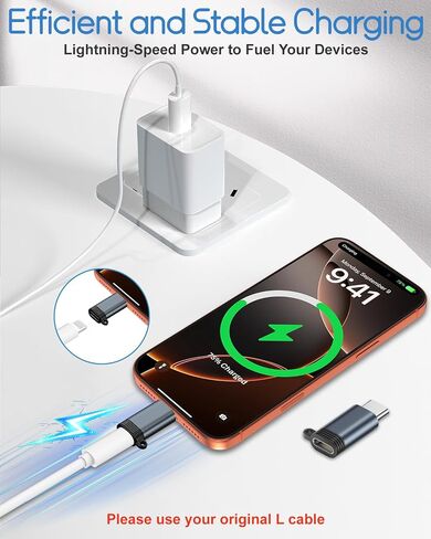 Lightning to USB C Adapter for Fast Charging & Data Sync [Not for Earbuds] in Kuwait