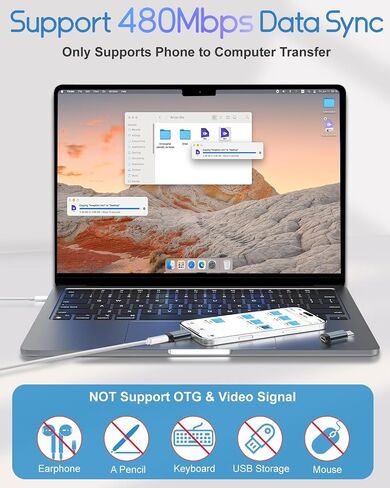 Lightning to USB C Adapter for Fast Charging & Data Sync [Not for Earbuds] in Kuwait