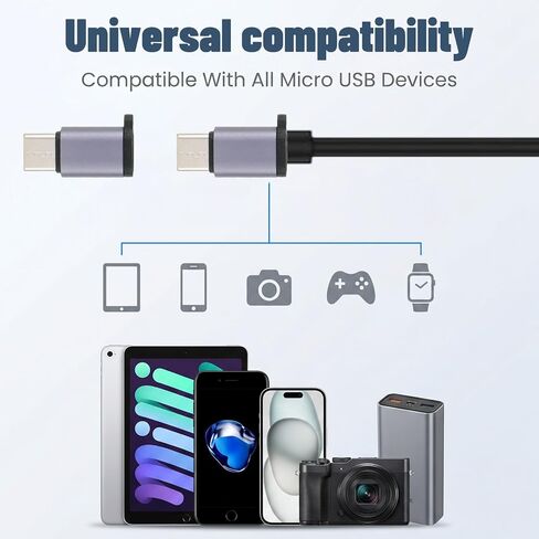 4 Pack Micro USB 2.0 to USB C Adapter, USB-C to Micro USB Adapter, Micro USB Female to USB Type C Male Converter Connector, USB C to Micro B 2.0 Charge & Data Sync for Type-C Phones, Tablets and More in Saudi Arabia