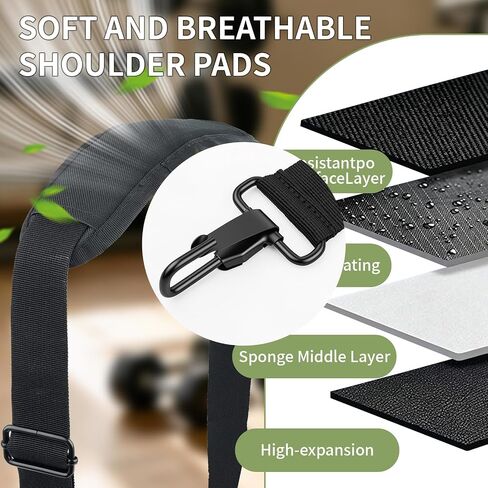 Shoulder Strap Compatible with Yeti Cooler, 61 Inch Adjustable Shoulder Nylon Strap with Metal Hooks,Comfort Shoulder Pad，Replacement Straps for Cooler（Black） in Kuwait