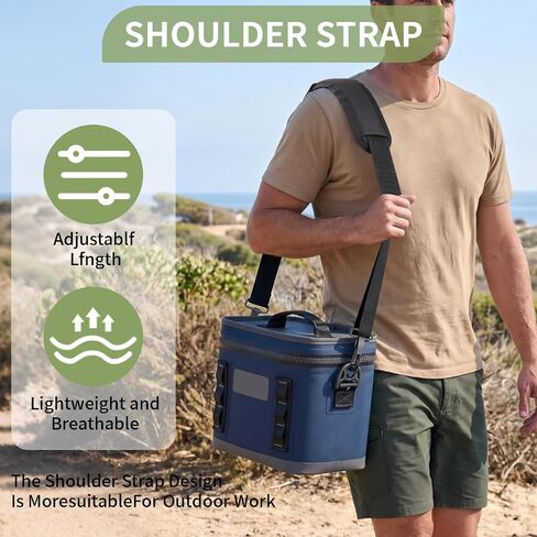 Shoulder Strap Compatible with Yeti Cooler, 61 Inch Adjustable Shoulder Nylon Strap with Metal Hooks,Comfort Shoulder Pad，Replacement Straps for Cooler（Black） in Kuwait