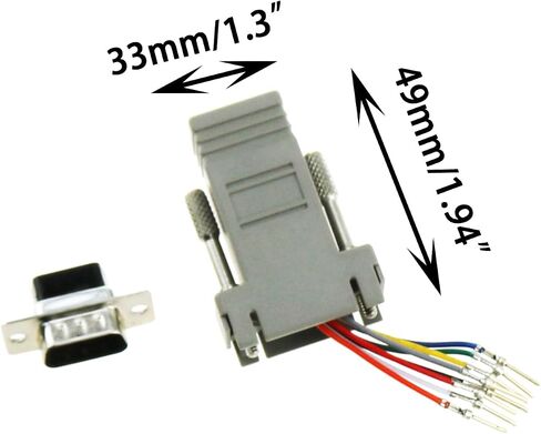 TAODAN 4PCS DB9 Male/Female to RJ45 Modular Adapter Ethernet Adaptor Electronics Computers Accessories in Kuwait