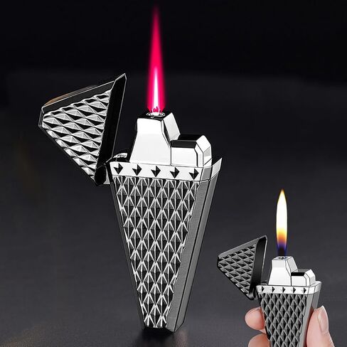 Cool Dual Flame Lighter, Butane Refillable Lighters, Soft/Jet Torch Lighter in Kuwait
