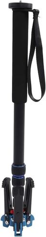Camera Monopod Tripod Stand Support 5KG Load 45-165cm 5 Section Telescopic Aluminum Alloy monopod Stand Camera Support with 1/4 and 3/8 Screw for Most Cameras in Kuwait
