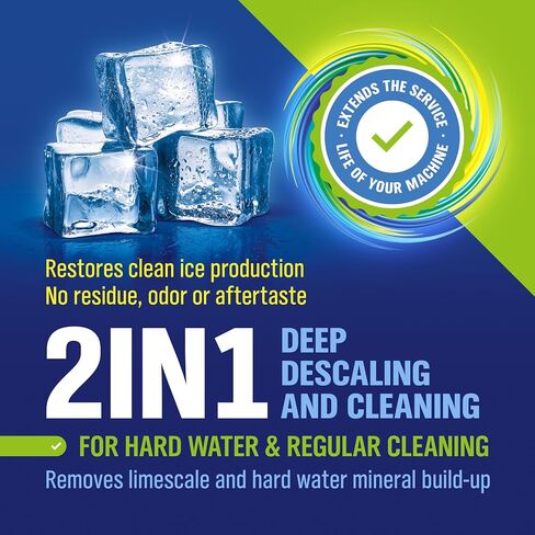 WoldoClean 2in1 XL Ice Machine Cleaner Descaler 16g - 20 Tablets for Maker in Kuwait