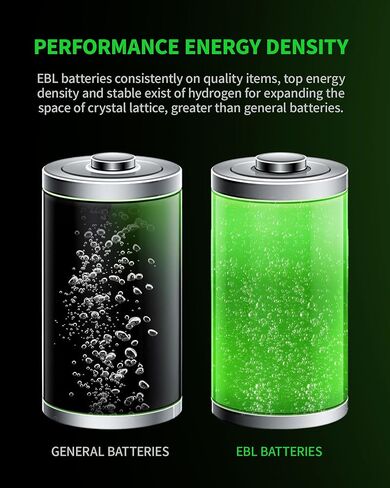 EBL D Cell Batteries 10,000mAh Ultra Pro Ni-MH Rechargeable D Batteries, 4-Pack in Kuwait
