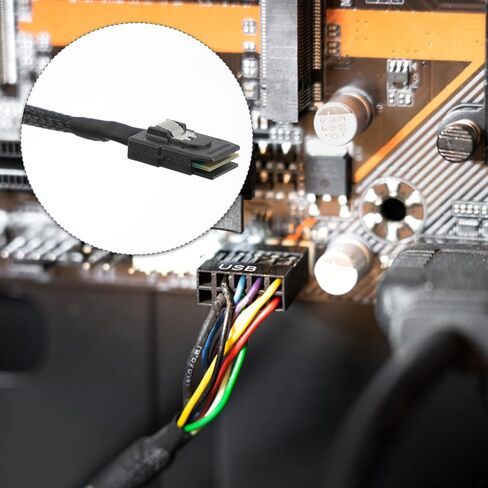 Mini Serial Attached to Mini Serial Attached 0.5m Cable 12g 36-pin Internal Cord for Server Data Storage System Compatible with Pcie Controller in Kuwait