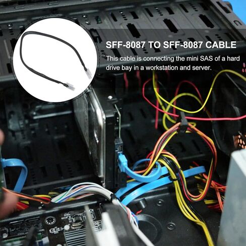 Mini Serial Attached Cable 0.5m 12g Sff-8087 36 Pin Internal Data Cord for Server Storage Systems in Kuwait