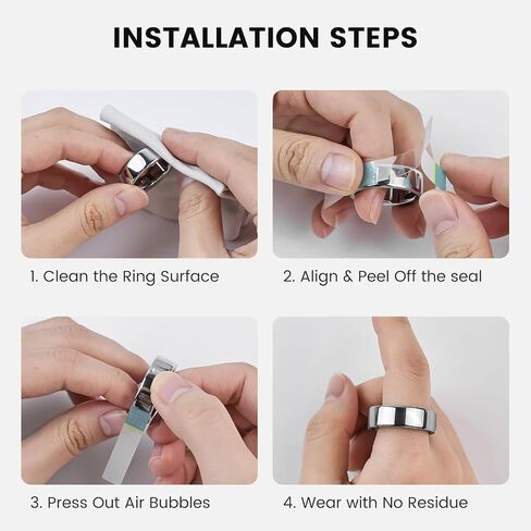 Ultra-Thin Clear Skin Cover for Oura Ring Gen 4/4 Ceramic/Oura Gen 3 in Kuwait