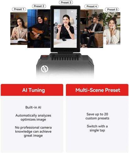 Hollyland VenusLiv Air All in One Live Streaming Camera, 4K30 Video, 50MP CMOS Sensor, AI Auto Tuning, RTMP Streaming for Content Creators, Podcasting and Livestreaming (Bundle) in Kuwait