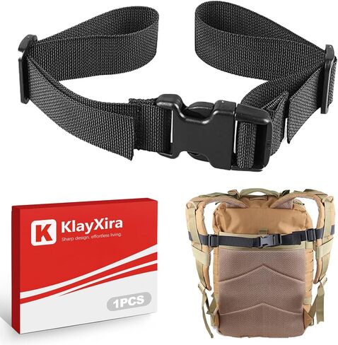 Adjustable Universal Backpack Chest Sternum Strap, Quick Release Buckle with D-Rings, Shoulder Clip Harness Extender for Hiking Camping Rucking Travel in Kuwait