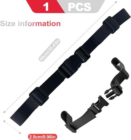 Adjustable Universal Backpack Chest Sternum Strap, Quick Release Buckle with D-Rings, Shoulder Clip Harness Extender for Hiking Camping Rucking Travel in Kuwait