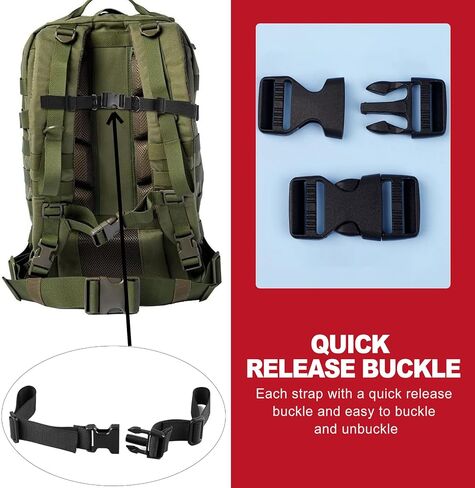 Adjustable Universal Backpack Chest Sternum Strap, Quick Release Buckle with D-Rings, Shoulder Clip Harness Extender for Hiking Camping Rucking Travel in Kuwait