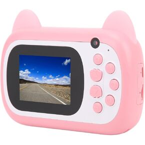 Mini Cute Digital Camera, 2.4 Inch 24MP Dual Cameras Toys 1080P Children Toy Camera with 9 Kinds of Stickers, for Girls Boys Gifts in Kuwait