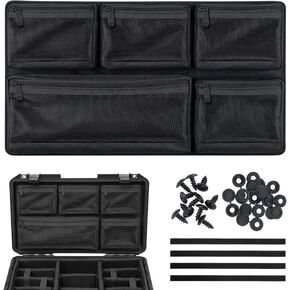 Thinkday Mesh Lid Organizer Include 5 Nylon Removable Pockets 1 Hook and Loop Strap and 6 Screws Fits Camera Case, Diving Dry Boxes, Hard Cases & Toolboxes in Kuwait
