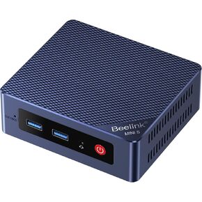 Beelink EQ Mini PC,Mini S12 N95 Intel Alder Lake-N95 (up to 3.4GHz),16GB DDR4 500GB M.2 SSD Mini Desktop Computer, Support 4K@60Hz Dual HDMI Display, 1000M LAN/USB3.2/Low-Power Home/Office Micro PC in Kuwait