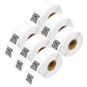 6 Roll (300 Labels/per) Compatible for Dymo 30374 White 2x3-1/2 Business/Appointment Cards Stock Non-Adhesive Label Printer Tape for LabelWriter 450, 450 Turbo, 4XL Printers [NOT FIT 550 & 5XL] in Saudi Arabia