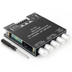 ZK-TB21 50WX2+100W Power Amplifier Board, TPA3116D2 Chip with Bluetooth and AUX Inputs, 2.1 Channel Audio Power Amplifier in Kuwait