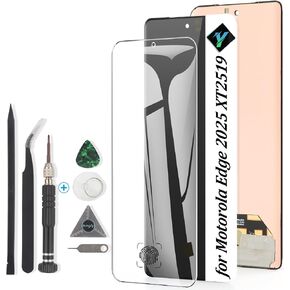 OLED for Motorola Moto Edge 2025 XT2519 Screen Replacement for Moto Edge 2025 LCD Display Touch Screen Digitizer Assembly Replacement with Tools(Support Fingerprint) in Kuwait