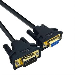 DB9 Serial Extension Cable, 9-Pin RS232 COM Port for PC to Printer, Scanner, Modem, Plug and Play (Cross Over F to F, 1Meter) in Saudi Arabia
