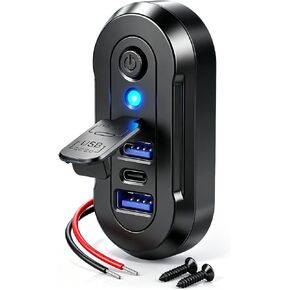 72W 12V RV USB Outlet 3 Port Wall Mount شاحن سيارة سريع مقاوم للماء in Kuwait