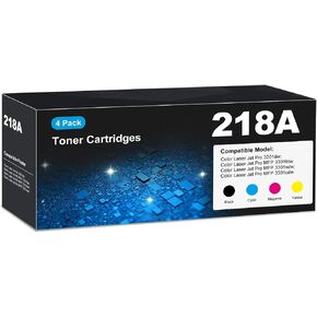 218A Toner Cartridges 4 pack for HP 218A 218X 218 toner, for HP 3301sdw 3301fdw 3201dw 3301 toner cartridges, HP218A HP218X for Color LaserJet Pro MFP 3301fdw 3201dw 3301sdw 3301cdw printer cartridge in Saudi Arabia