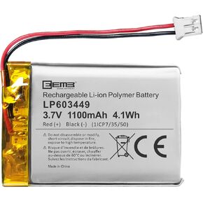 EEMB 3.7V Lipo Battery 1100mAh 603449 Rechargeable JST 2.0mm,1-Pack in Kuwait