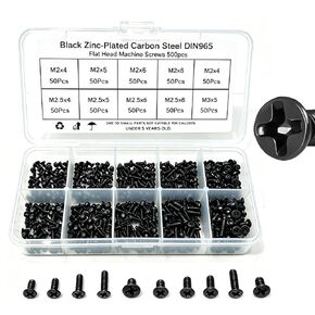 500pcs Laptop Computer Screw Kit,M2 M2.5 M3 PC Flat Head Phillips Screw Replacement Part Electronic Repair Accessories,10 Sizes Laptop Notebook Computer Replacement Screws for Many Types of Computers in Kuwait