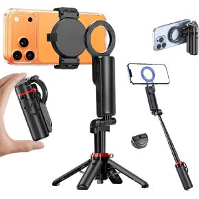 17" Mini Magnetic Selfie Stick Tripod for iPhone MagSafe,with Zoom Remote in Kuwait