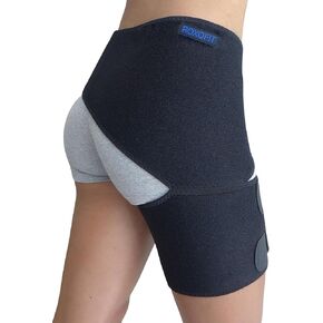 ROXOFIT Hip Brace for Sciatica Pain Relief, Thigh, Hamstring, Groin Pull - Compression Support Wrap Sleeve for Sciatic Nerve, SI Joint, Hip Bursitis, Pulled Muscles for Men, Women in Kuwait