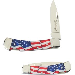 Elk Ridge American Flag Folding Pocket Knife, 2.75-inch Stainless Steel Blade, 6.5-inch Overall Length (Flag) in Kuwait