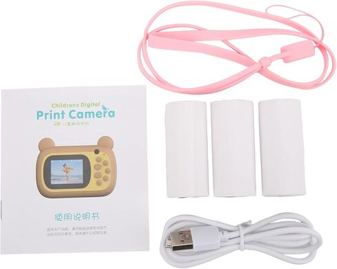Mini Cute Digital Camera, 2.4 Inch 24MP Dual Cameras Toys 1080P Children Toy Camera with 9 Kinds of Stickers, for Girls Boys Gifts in Kuwait