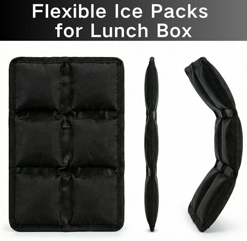WORLD-BIO Ice Packs for Lunch Box – 4PCS Reusable Gel Ice Packs, Slim Cold Packs for Bento Box & Cooler, Long Lasting Cold Packs for Food (Soak & Freeze, 6"x4"x0.7") in Kuwait