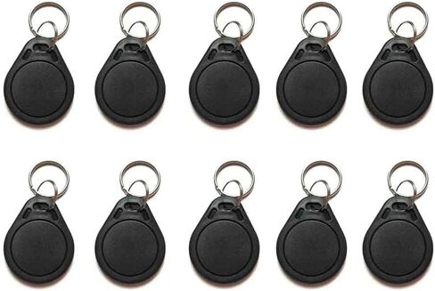 10 PCS 13.56 MHz UID Writable Rewritable Clone IC Smart Key Fobs, Compatible with MIFARE Classic 1K, RFID Blank Tag for Access Control Key Tag Rewritable (10) in Kuwait