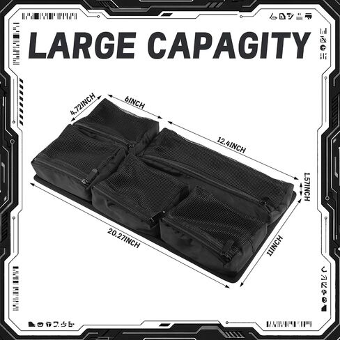 Thinkday Mesh Lid Organizer Include 5 Nylon Removable Pockets 1 Hook and Loop Strap and 6 Screws Fits Camera Case, Diving Dry Boxes, Hard Cases & Toolboxes in Kuwait