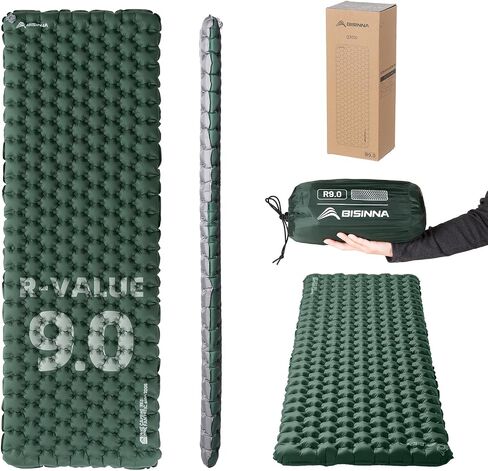 BISINNA Sleeping Pad for Camping 9R-Value Ultralight Insulated Mattress in Saudi Arabia