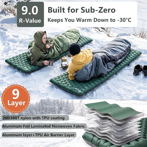 BISINNA Sleeping Pad for Camping 9R-Value Ultralight Insulated Mattress in Saudi Arabia
