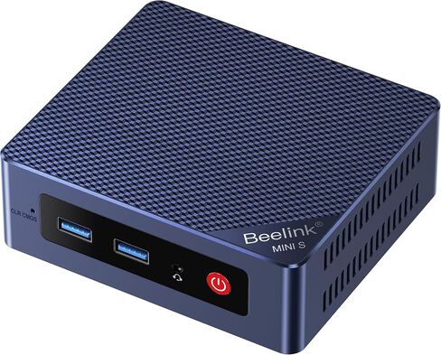 Beelink EQ Mini PC,Mini S12 N95 Intel Alder Lake-N95 (up to 3.4GHz),16GB DDR4 500GB M.2 SSD Mini Desktop Computer, Support 4K@60Hz Dual HDMI Display, 1000M LAN/USB3.2/Low-Power Home/Office Micro PC in Kuwait