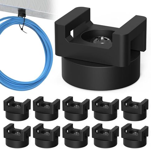 110 Pcs Magnetic Zip Tie Mount Kit(100 zip ties 10 Magnet base) Strong magnetic wire holder, Magnet Cable Tie Clips Holder Wire Management Clips for Home Office Marine Electrical Wiring Organization in Saudi Arabia