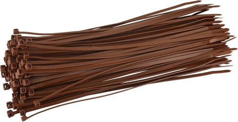 Pro Tie Standard Duty, Self-Locking UV Nylon Cable Wire Ties for Indoor Use |11.8-Inch, 50 lbs. Tensile Strength, Brown Nylon, 100-Pack (PN: BR11SD100) in Kuwait
