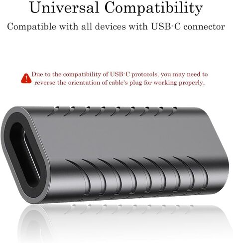 240W USB C Coupler (2 Pack), USB Type C Female to Female Adapter Extender Compatible with Thunderbolt 4/3 Support up to 40Gbps Data Transfer, 240W Power Delivery and 8K@60Hz Video Ouput in Kuwait