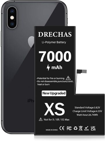 [7000mAh]Battery for iPhone XS, 2026 New Upgraded High Capacity 0 Cycle Li-Polymer Replacement Battery for iPhone XS Models A1920, A2097, A2098, A2100 with Complete Professional Repair Tool Kit in Kuwait