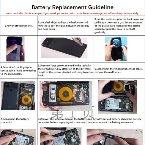 Pattaya GUKD8 for Pixel 8 Pro Replacement Battery, New Battery Compatible with Pixel 8 Pro (GC3VE, G1MNW) with Repair Tools in Kuwait